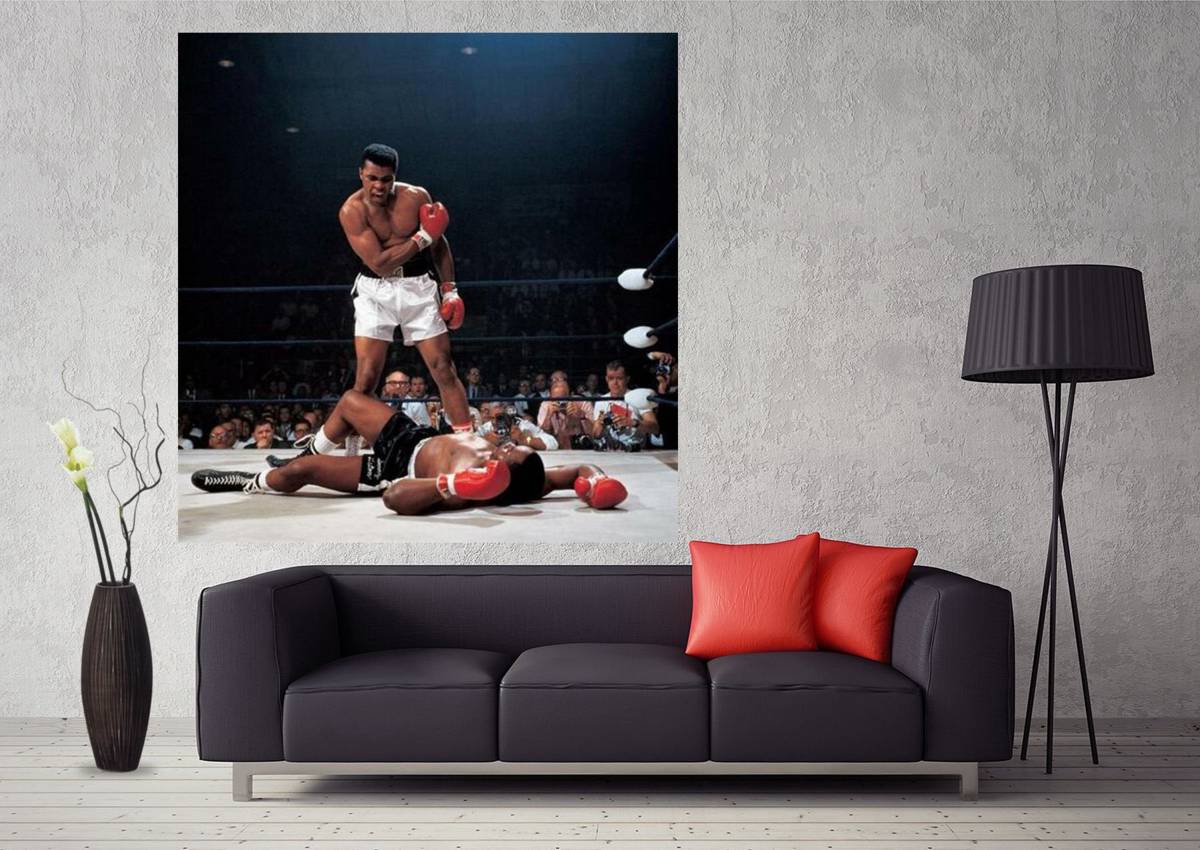 Muhammad Ali Vs Sonny Liston Boxing Art - Poster | Canvas Wall Art Print