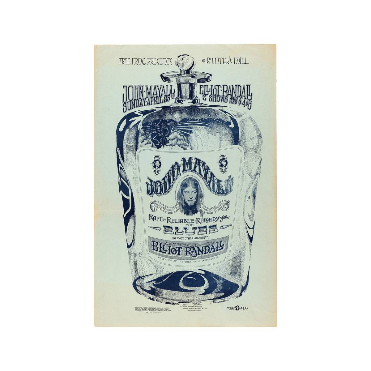 John Mayall &amp;Amp; Elliot Randal 1970 Concert - Poster | Canvas Wall Art Print
