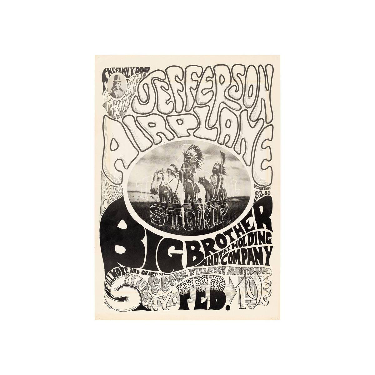 Jefferson Airplane &amp;Amp; Big Brother 1966 Concert - Poster | Canvas Wall Art Print