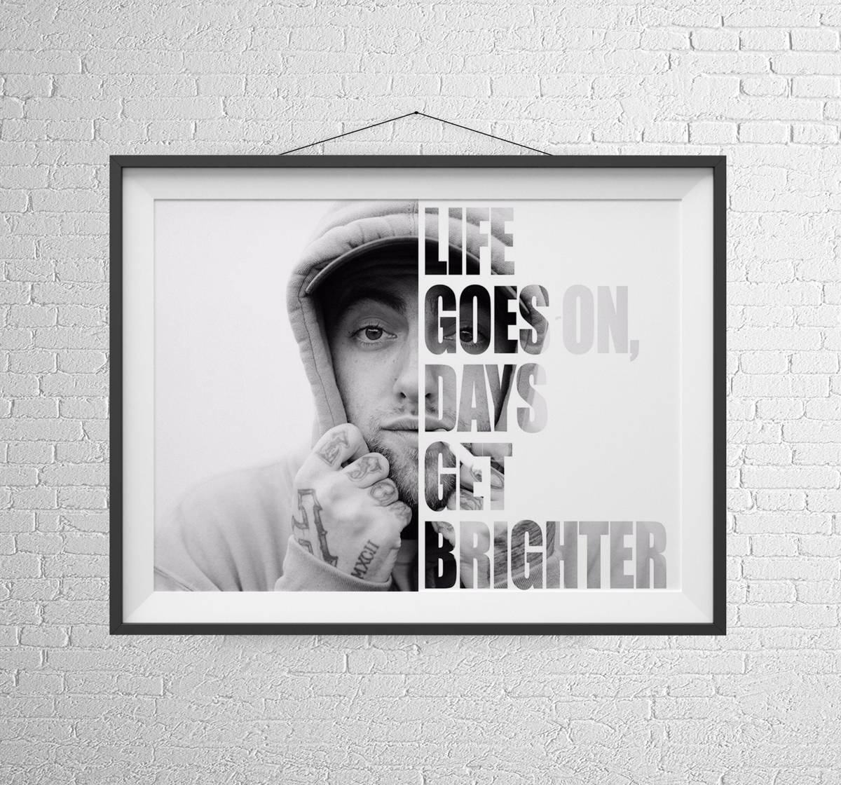 Hip Hop Artist And Quote Print. Modern Wall Art. American Rap Print. - Poster | Canvas Wall Art Print