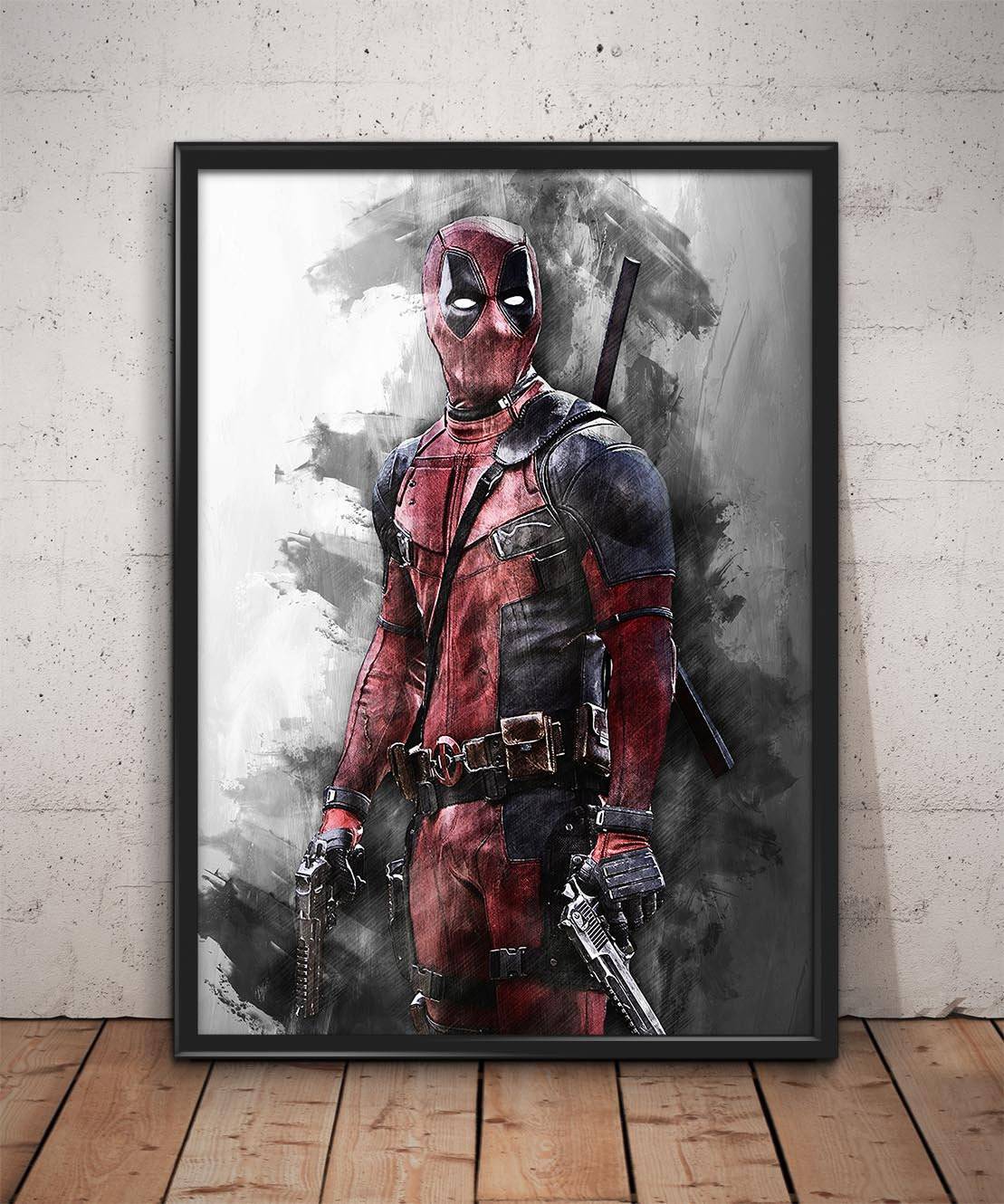 Deadpool Print Deadpool Wall Art - Poster | Canvas Wall Art Print