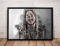 Post Malone Print Post Malone Wall Art - Poster | Canvas Wall Art Print
