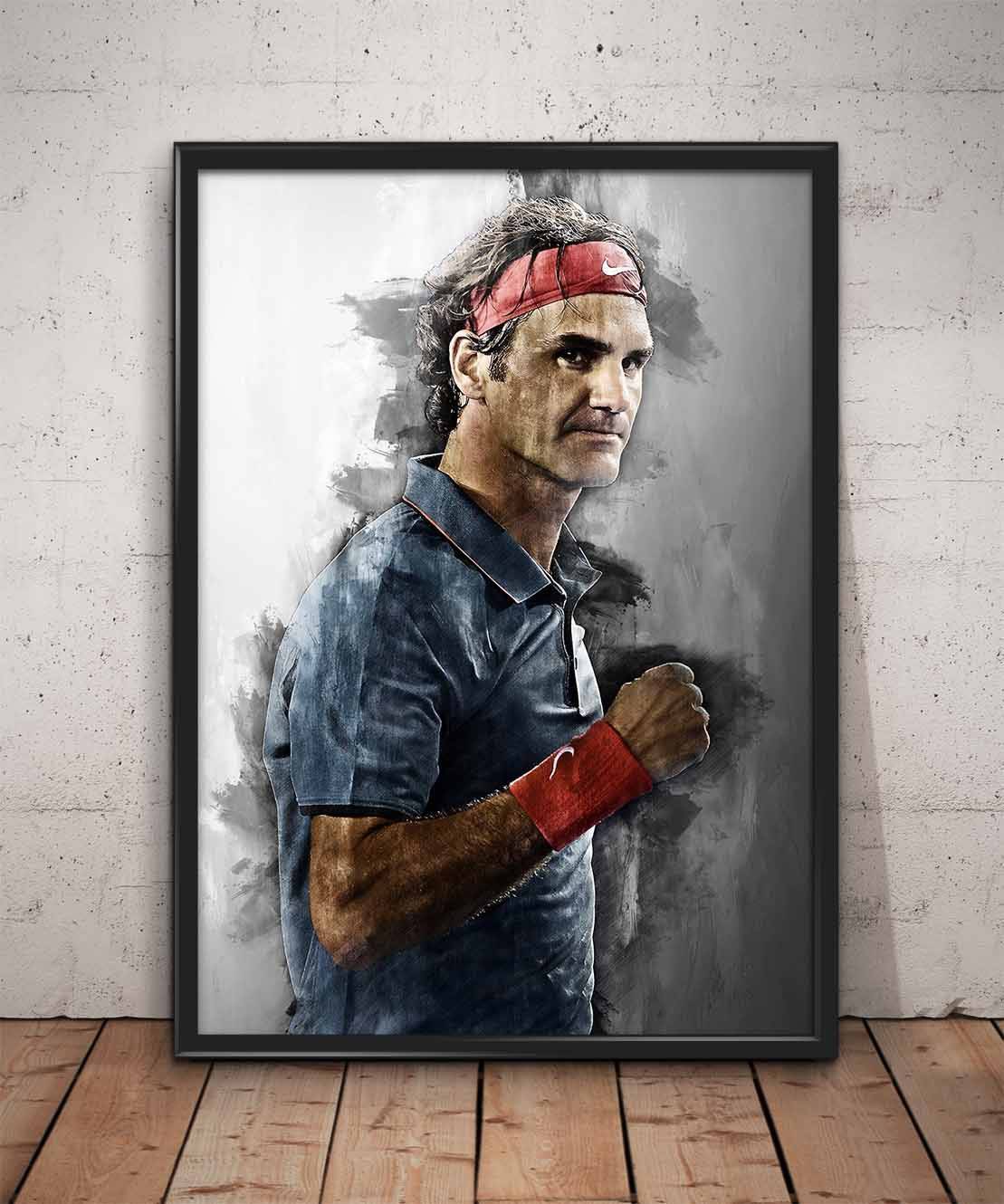 Roger Federer Print Roger Federer Wall Art - Poster | Canvas Wall Art Print