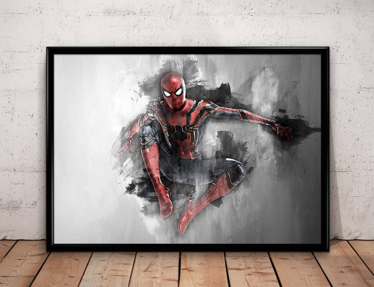 Spider Man Print Spider Man Wall Art - Poster | Canvas Wall Art Print