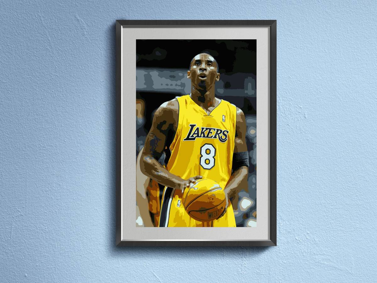Basketball Print. Famous Player Wall Art. Sport Modern. Watercolor - Poster | Canvas Wall Art Print