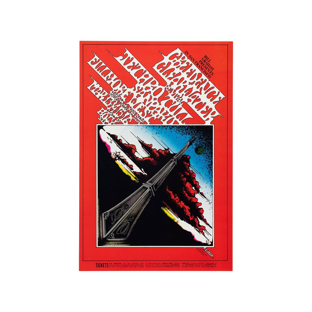 Creedence Clearwater Revival And Jethro Tull 1969 Concert - Poster | Canvas Wall Art Print