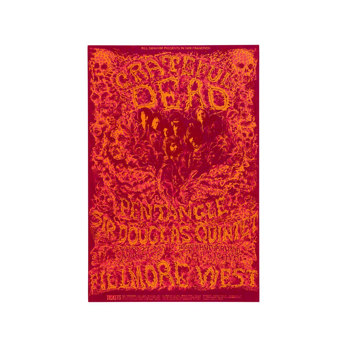 The Grateful Dead 1969 Concert - Poster | Canvas Wall Art Print