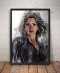 Black Widow Print Black Widow Scarlett Johansson Wall Art - Poster | Canvas Wall Art Print