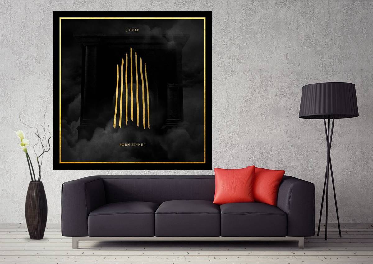 J Cole Born Sinner Music Album Cover Art - Poster | Canvas Wall Art Print