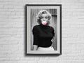 Famous Model Wall Art. Pink Bubble Gum Print. Bubblegum. - Poster | Canvas Wall Art Print