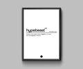 Hypebeast Definition In White - Poster | Canvas Wall Art Print