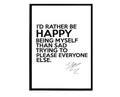 Rather Happy J Cole Quote Poster, Hypebeast Poster, Music Poster, Urban Wall Art, Graffiti Wall Art, Streetwear Posters, Rapper Posters - Poster | Canvas Wall Art Print