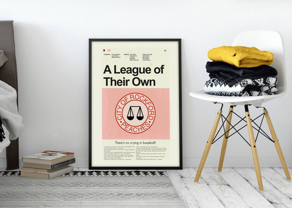 A League Of Their Own Mid-Century Modern Inspired Print - Poster | Canvas Wall Art Print