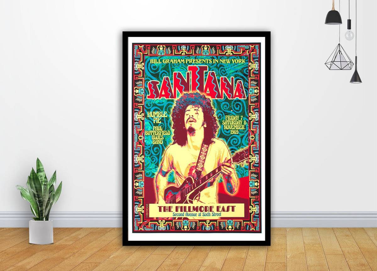Santana Fillmore East 1969 Music Album Art - Poster | Canvas Wall Art Print