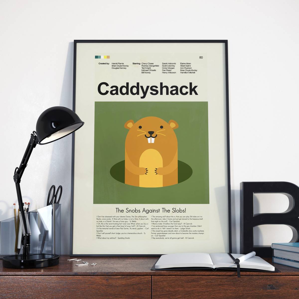Caddyshack Mid-Century Modern Inspired Print - Poster | Canvas Wall Art Print