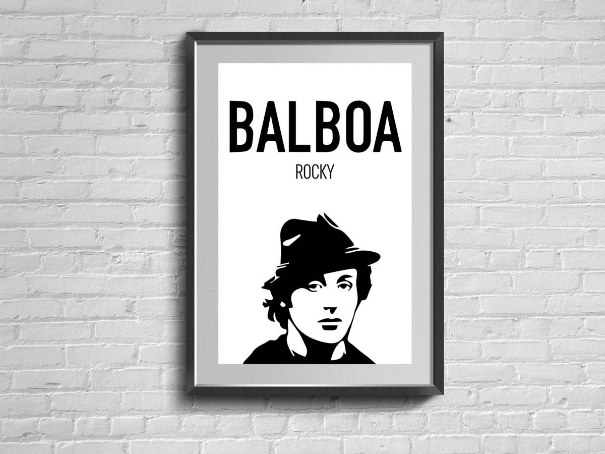 Rocky Balboa Wall Art. Movie. Modern Print. - Poster | Canvas Wall Art Print