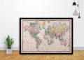 World Photo Map Art - Poster | Canvas Wall Art Print