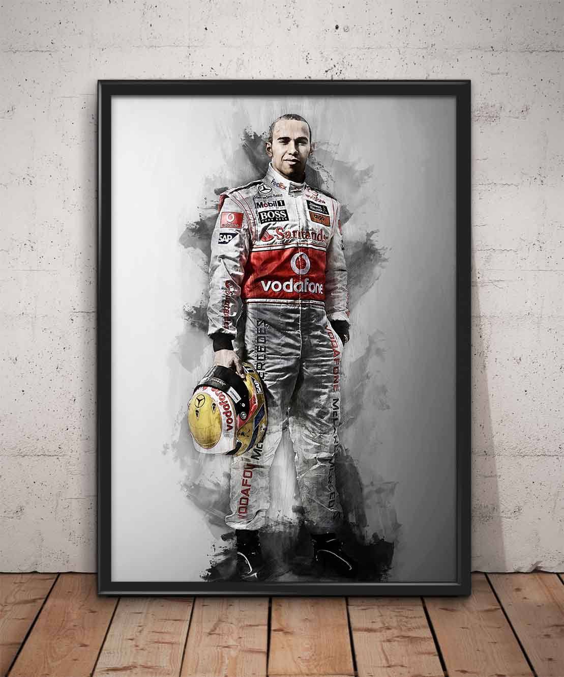 Lewis Hamilton Print Lewis Hamilton Wall Art - Poster | Canvas Wall Art Print