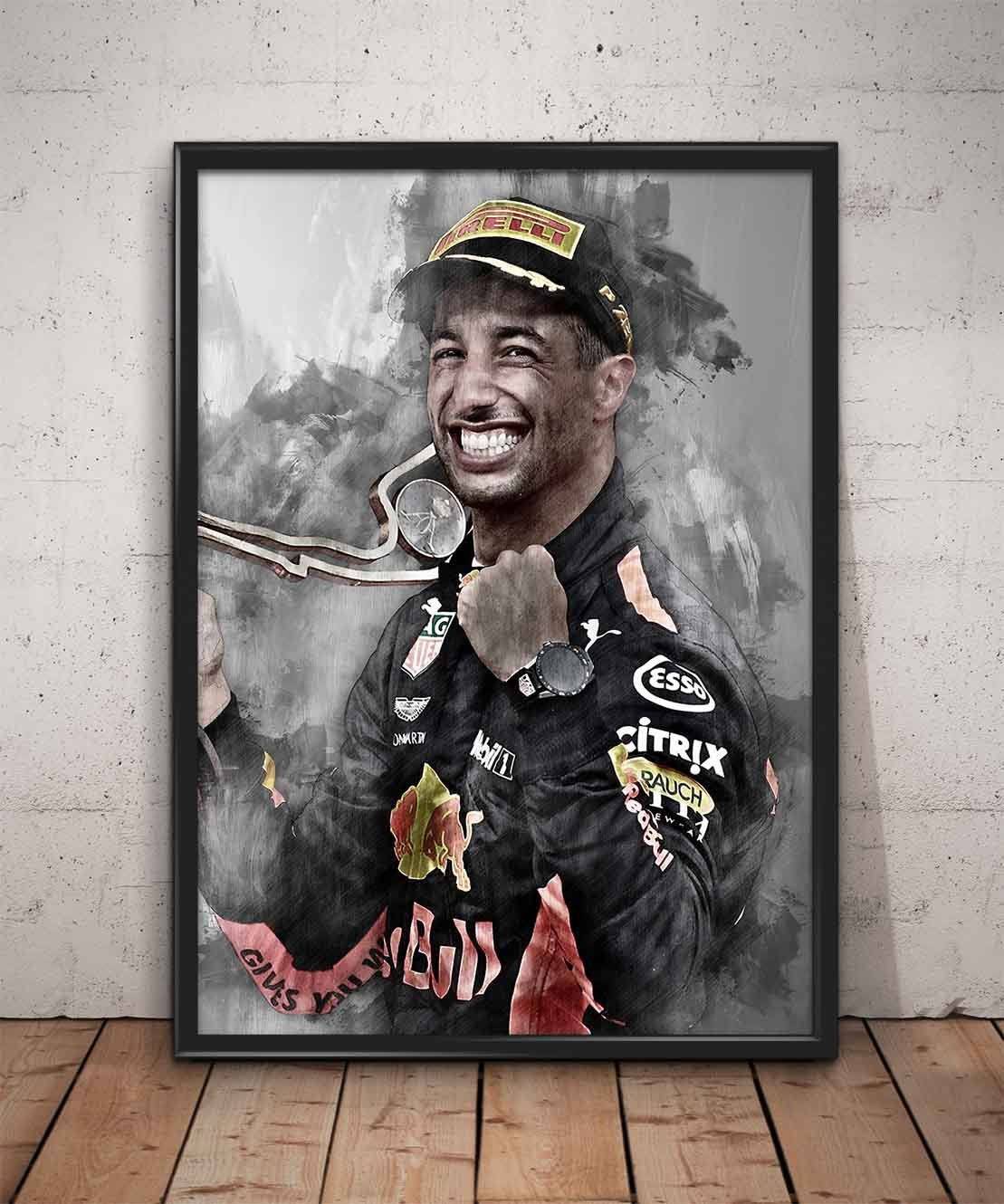 Daniel Ricciardo Print Daniel Ricciardo Wall Art - Poster | Canvas Wall Art Print