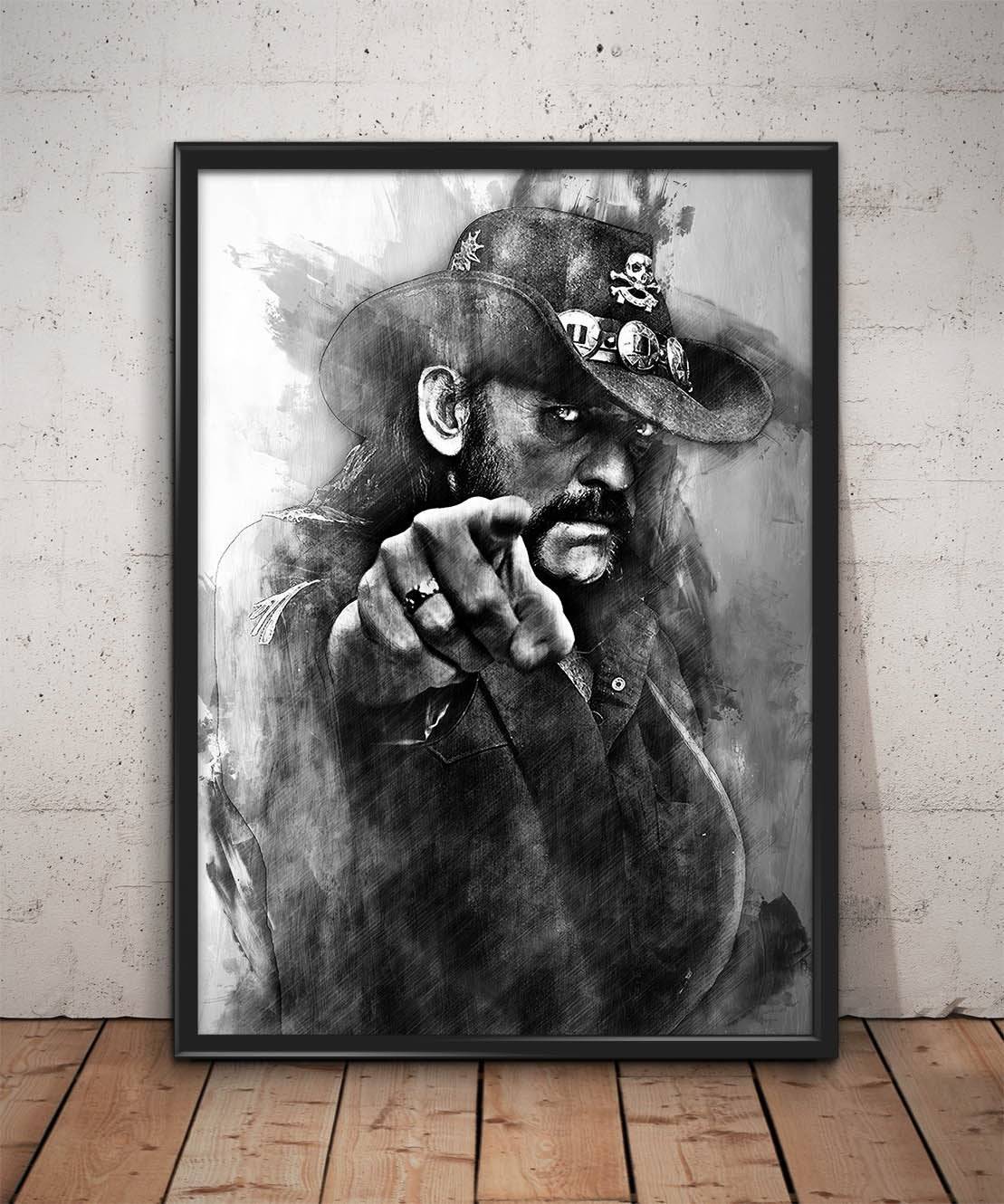 Lemmy Print Lemmy Motorhead Wall Art - Poster | Canvas Wall Art Print