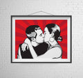 Couples Pop Art Portrait From Your Photo. Custom. Andy Warhol Style Print. Romantic Gift. - Poster | Canvas Wall Art Print