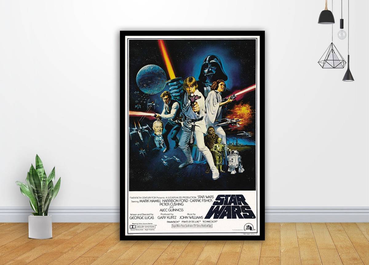 Vintage Star Wars Retro,Classic Movie Art - Poster | Canvas Wall Art Print