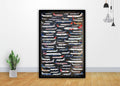 Planes Collection Aeroplane Airline Aviation Travel Art - Poster | Canvas Wall Art Print