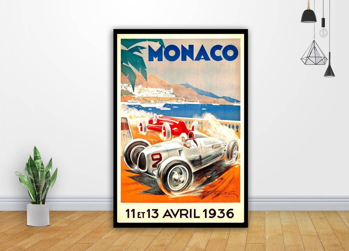 Vintage Monaco Grand Prix Art - Poster | Canvas Wall Art Print