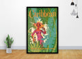 Travel Painting Boac Carribean Green Art - Poster | Canvas Wall Art Print