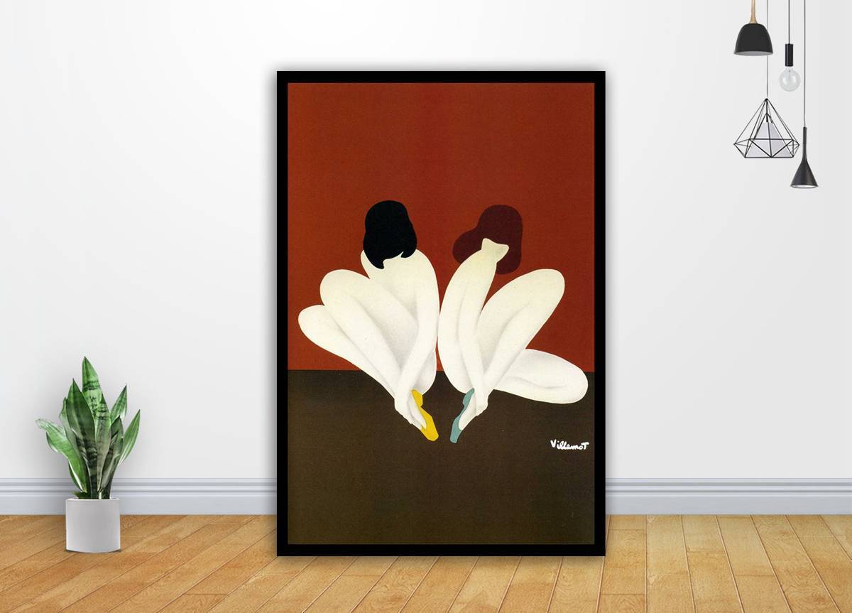 1974 Bally Shoes Villemot Painting Art - Poster | Canvas Wall Art Print
