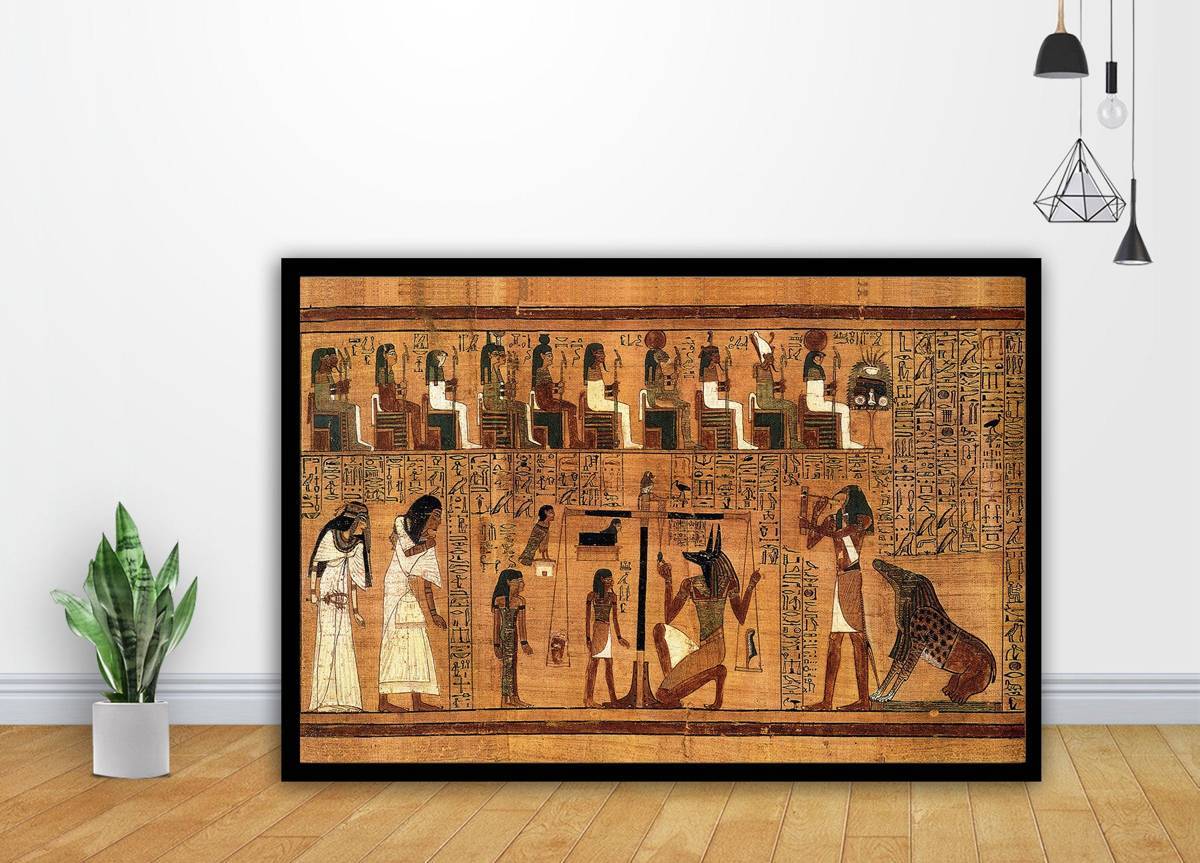 Vintage Old Egyptian Ani Papyrus Art - Poster | Canvas Wall Art Print