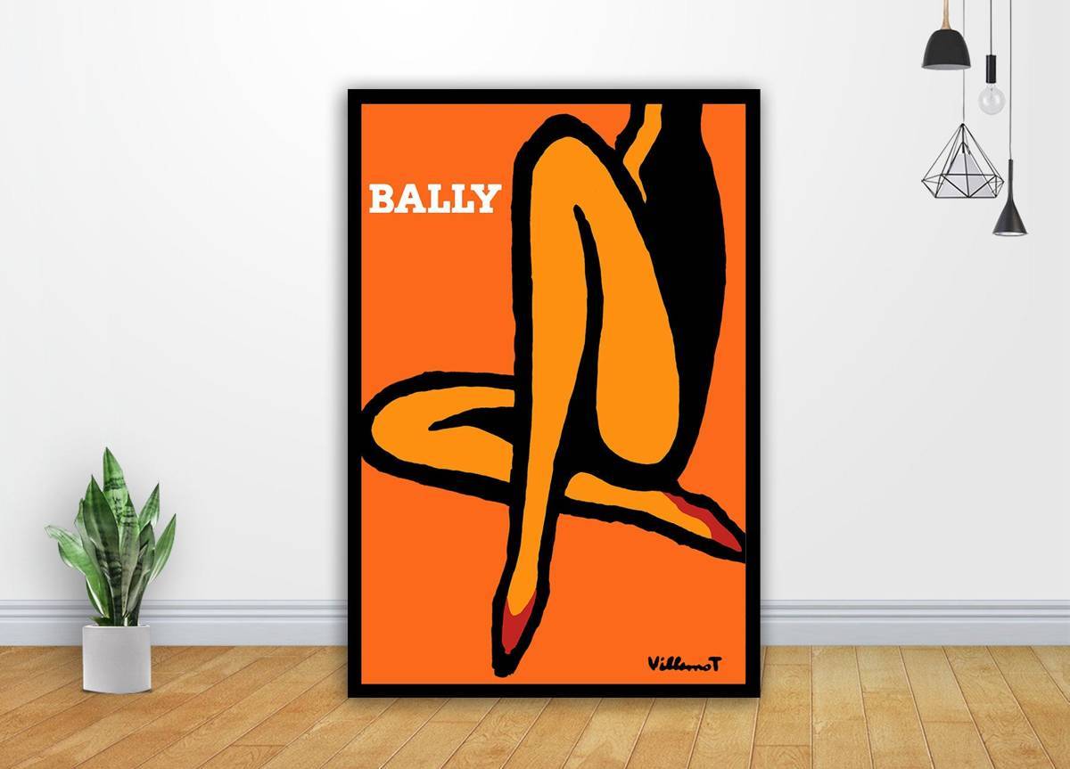 Vintage Advert Bally Orange Legs Shoes Art - Poster | Canvas Wall Art Print