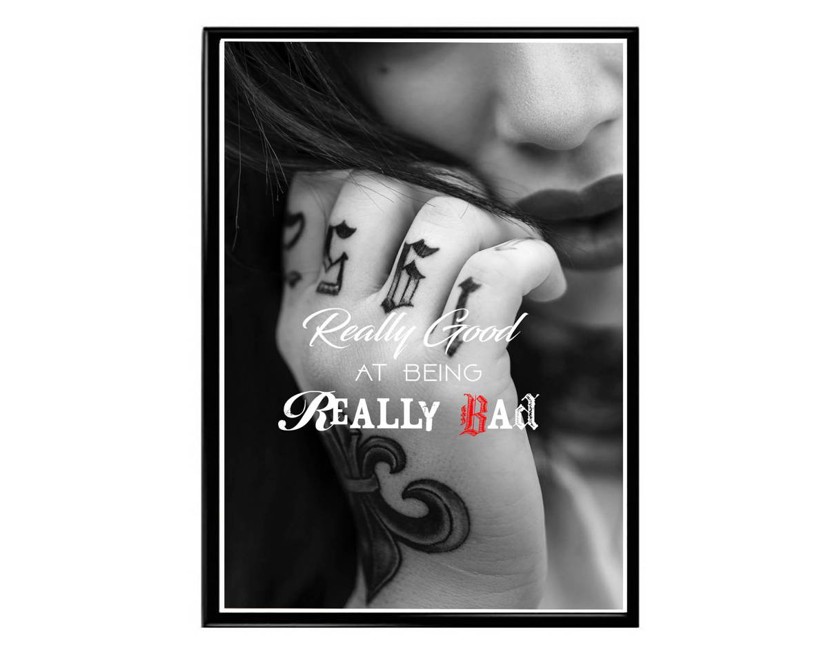 Good At Being Bad Poster, Hypebeast Poster, Kicks Poster, Urban Wall Art, Graffiti Wall Art, Streetwear Posters, Sneaker Art - Poster | Canvas Wall Art Print