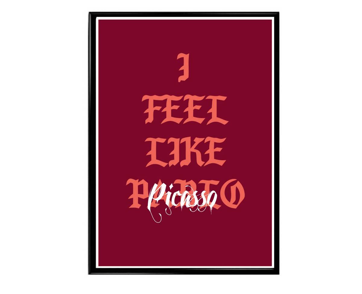 Kanye West I Feel Like Pablo Picasso Poster, Sneaker Poster, Hypebeast Poster, Urban Wall Art, Streetwear Posters, Sneaker Art - Poster | Canvas Wall Art Print