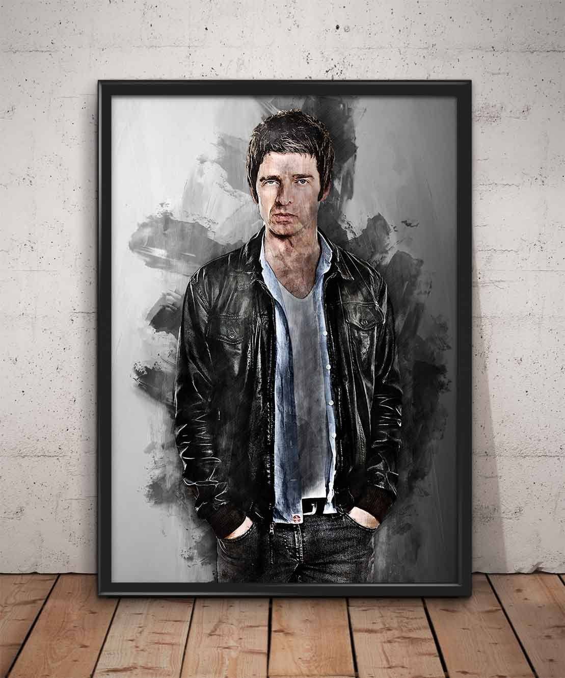Noel Gallagher Print Noel Gallagher Oasis Wall Art - Poster | Canvas Wall Art Print