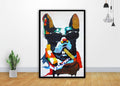 Dog Painting Original Modern Pop For Art - Poster | Canvas Wall Art Print