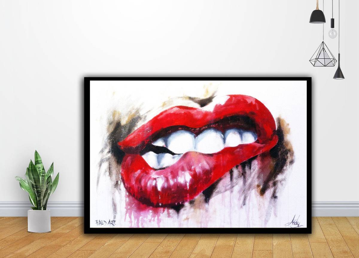 Banksy Andy Baker Street Red Lips Mash Pop Graffiti Art - Poster | Canvas Wall Art Print