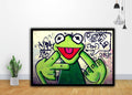 Street Urban Frog Muppet Kermit Graffiti Art - Poster | Canvas Wall Art Print