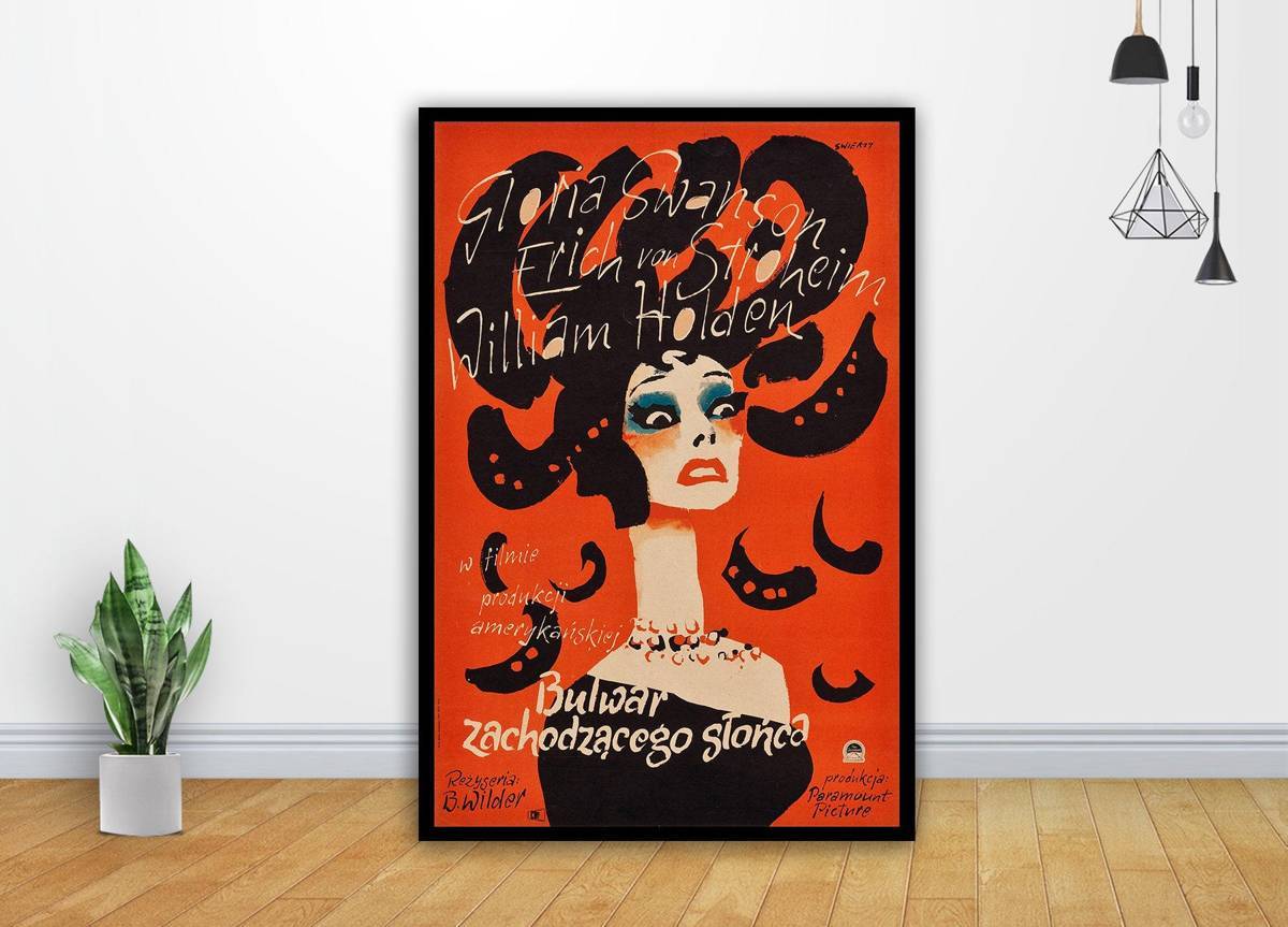 Sunset Blvd 1950 Movie Art - Poster | Canvas Wall Art Print