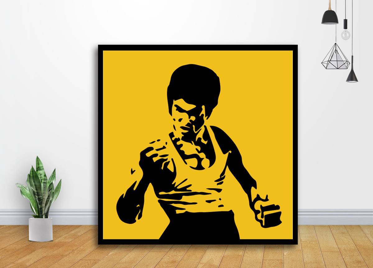 Bruce Lee Painting Art - Poster | Canvas Wall Art Print
