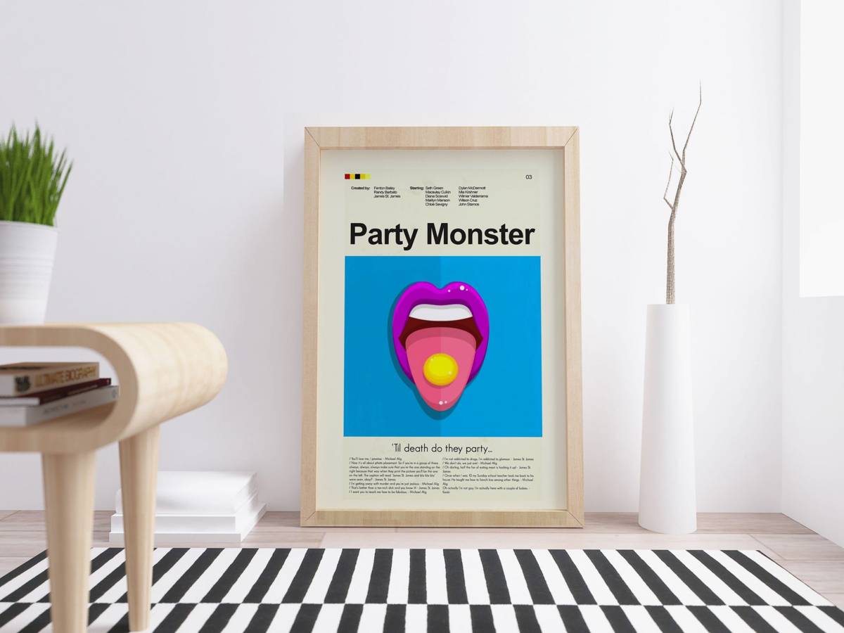 Party Monster Mid-Century Modern Inspired Print - Poster | Canvas Wall Art Print
