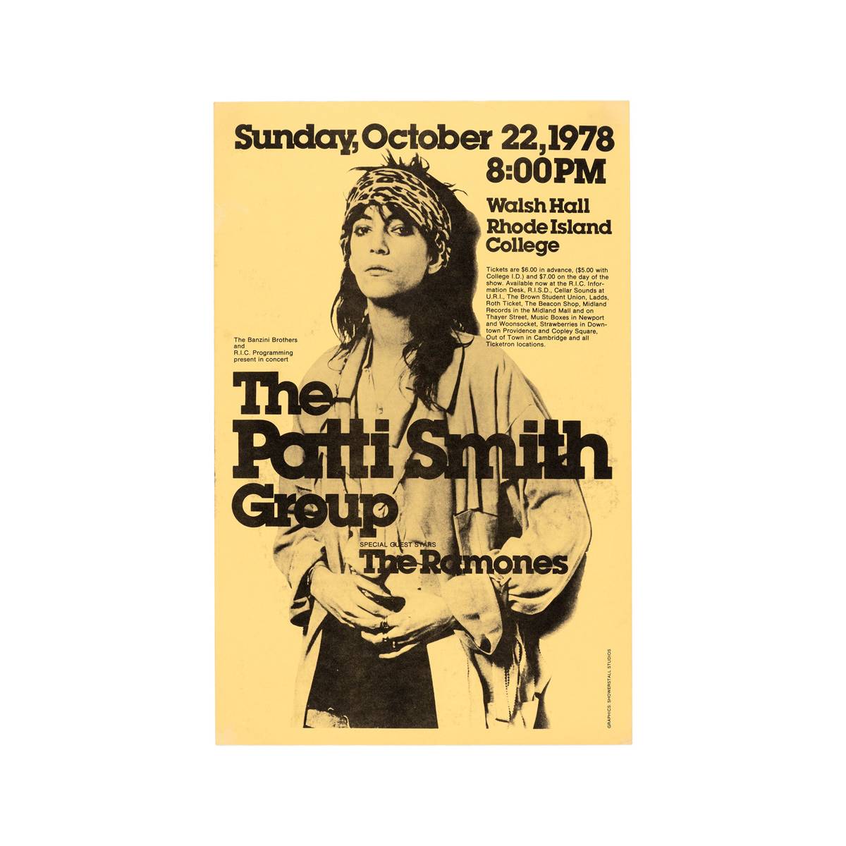 The Patti Smith Group And Ramones 1978 Concert - Poster | Canvas Wall Art Print