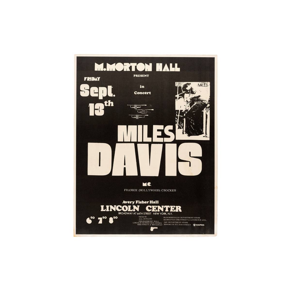 Miles Davis 1974 Concert - Poster | Canvas Wall Art Print