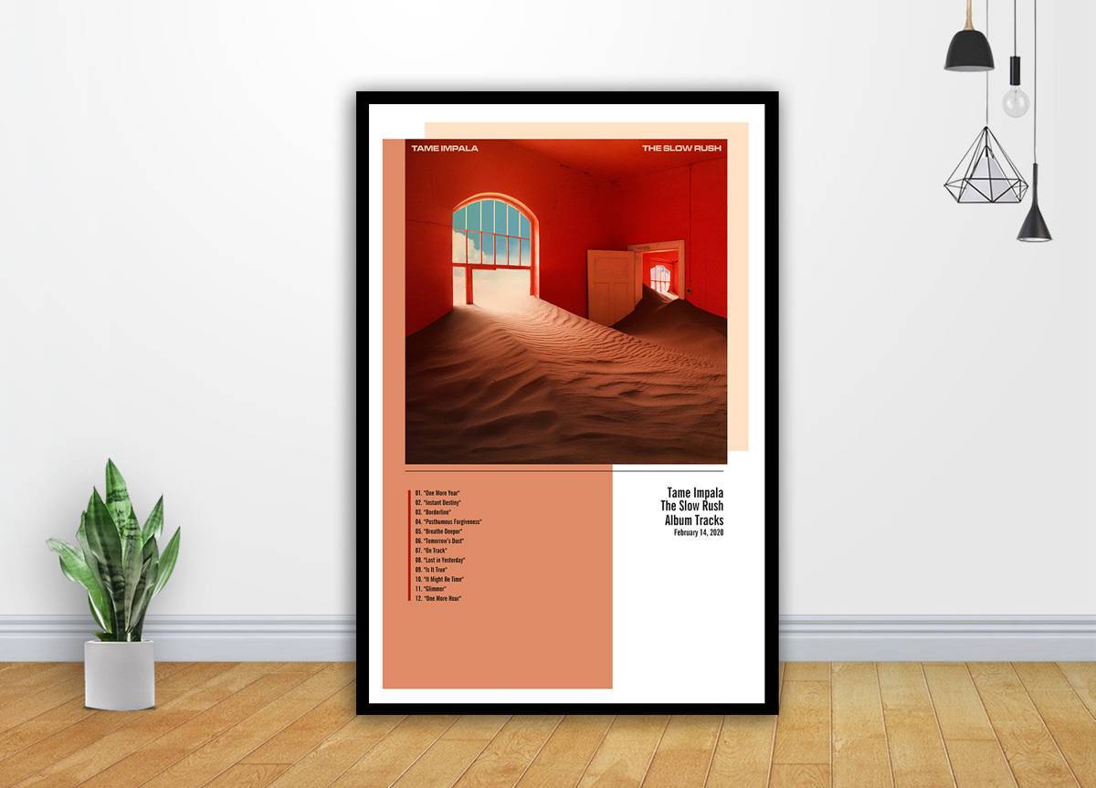 Tame Impala The Slow Rushalbum Tracks Art - Poster | Canvas Wall Art Print