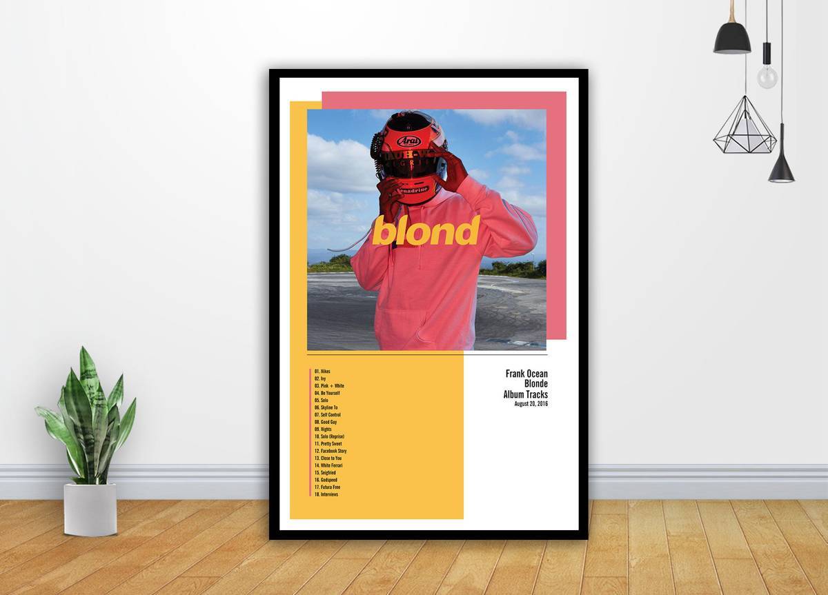 Frank Ocean Blonde Album Tracks Art - Poster | Canvas Wall Art Print