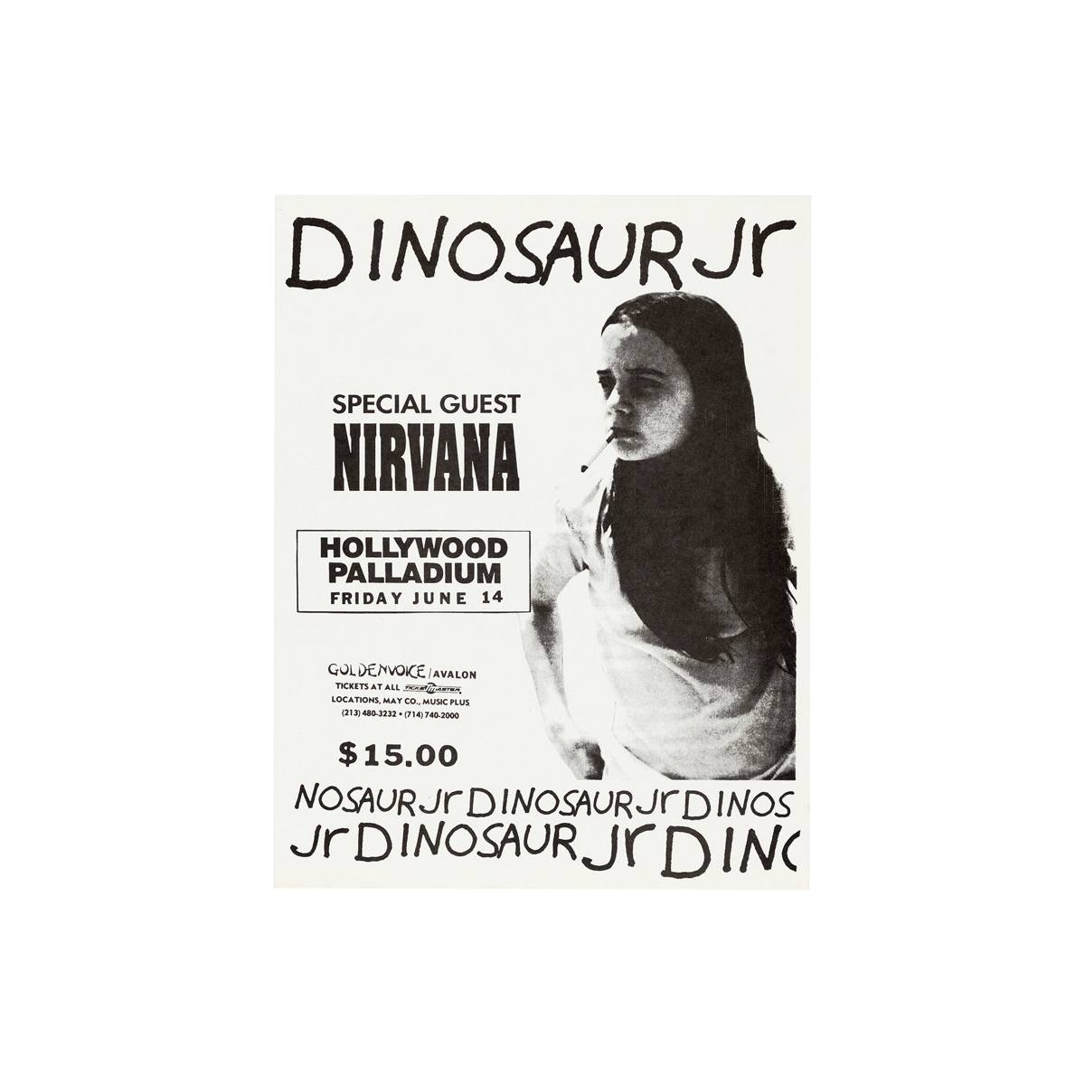 Dinosaur Jr. &amp;Amp; Nirvana 1991 Concert - Poster | Canvas Wall Art Print