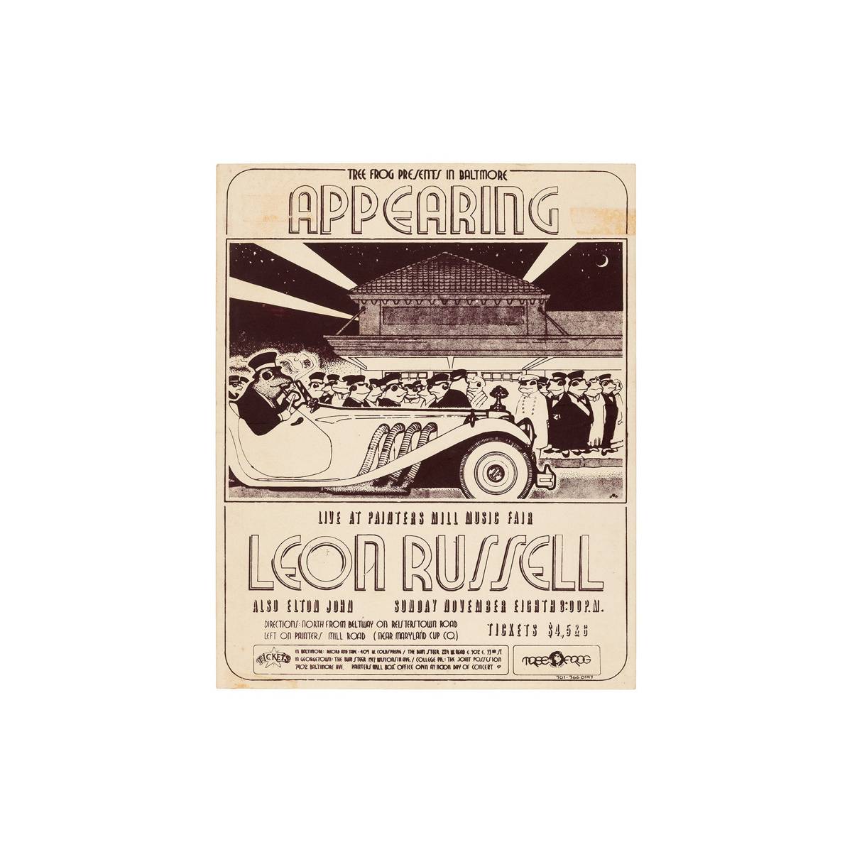 Leon Russell &amp;Amp; Elton John 1971 Concert - Poster | Canvas Wall Art Print