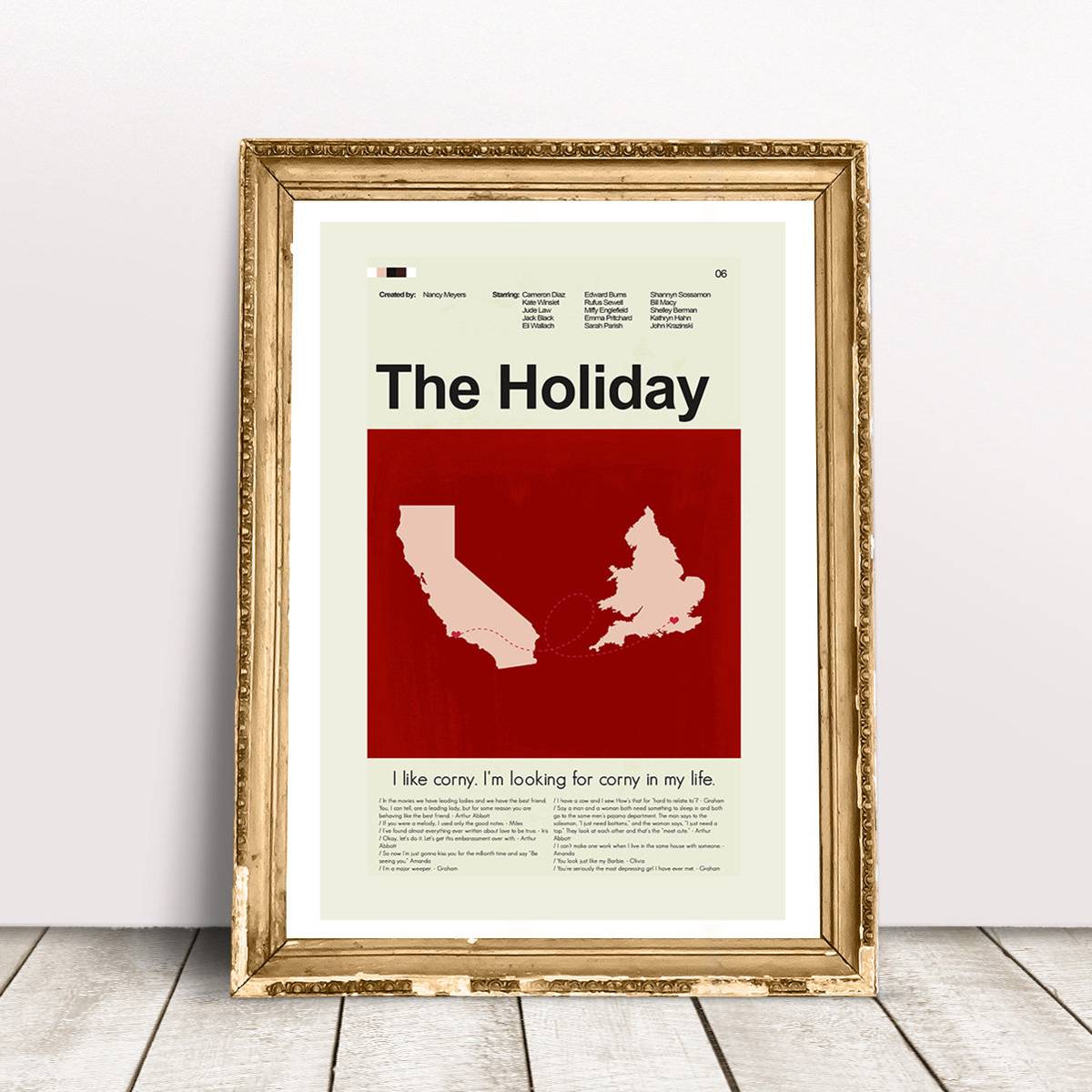 The Holiday Mid-Century Modern Inspired Print - Poster | Canvas Wall Art Print