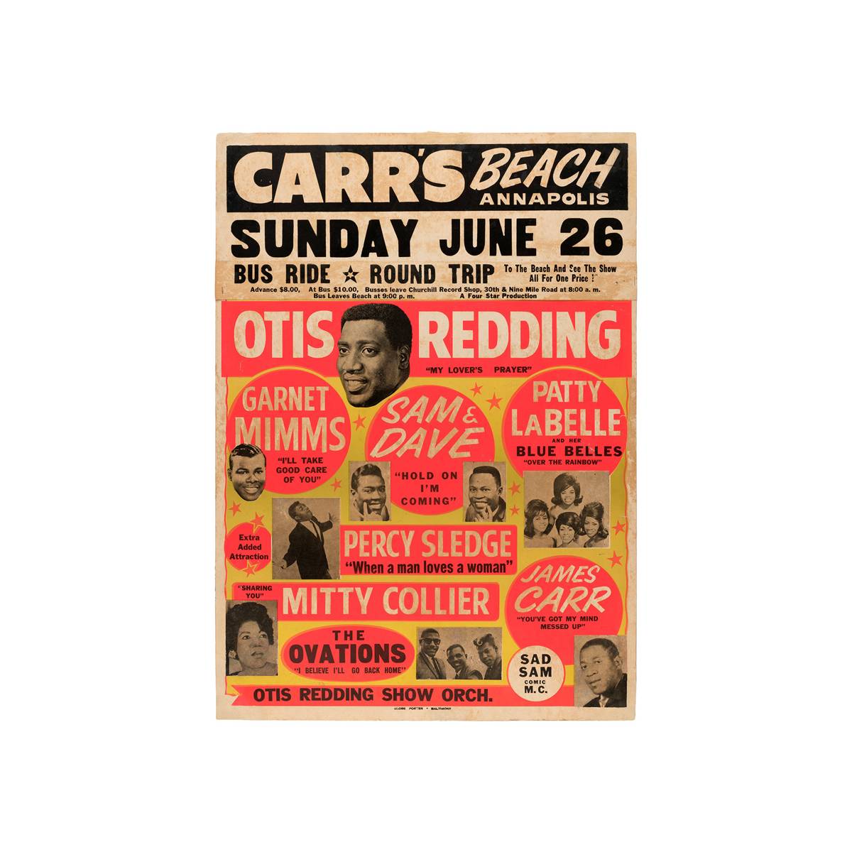Otis Redding 1966 Concert - Poster | Canvas Wall Art Print