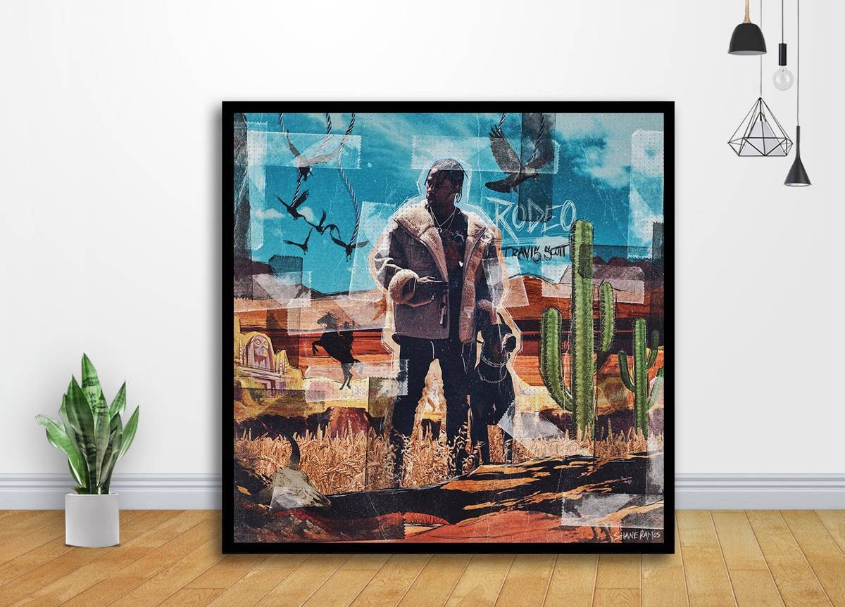 Travis Scott Days Before Rodeo Music Album Cover Art - Poster | Canvas Wall Art Print